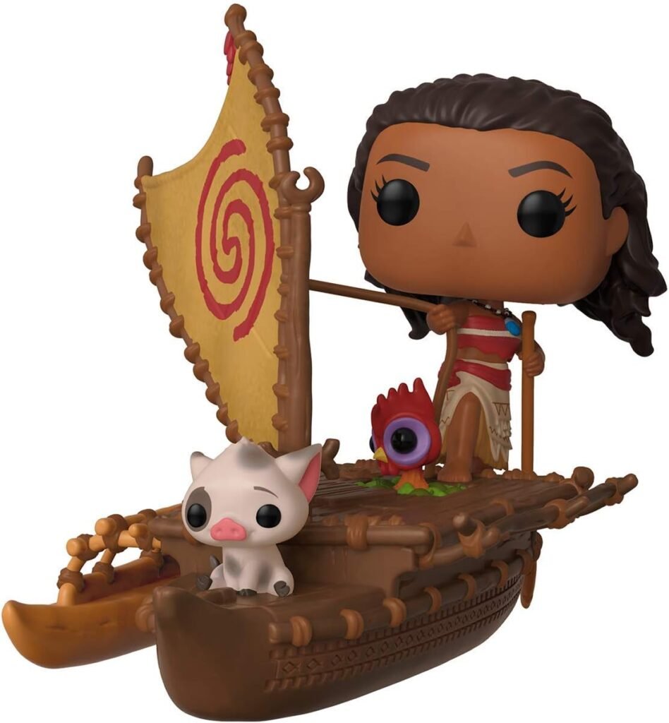 funko pop moana and pua on boat